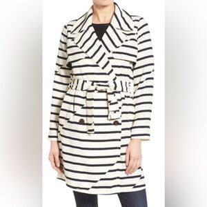 Madewell Parcel Trench Striped Size Small
